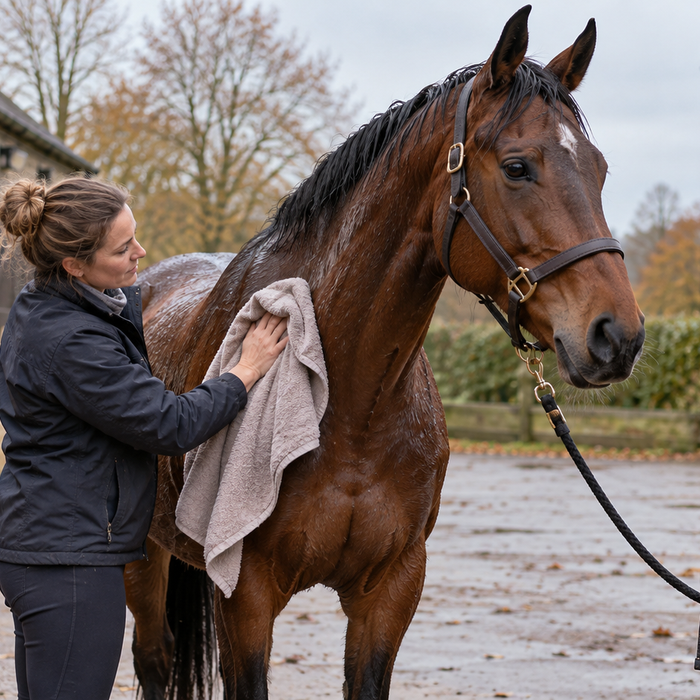 How to Cool and Dry a Horse After Exercise in Cold Weather