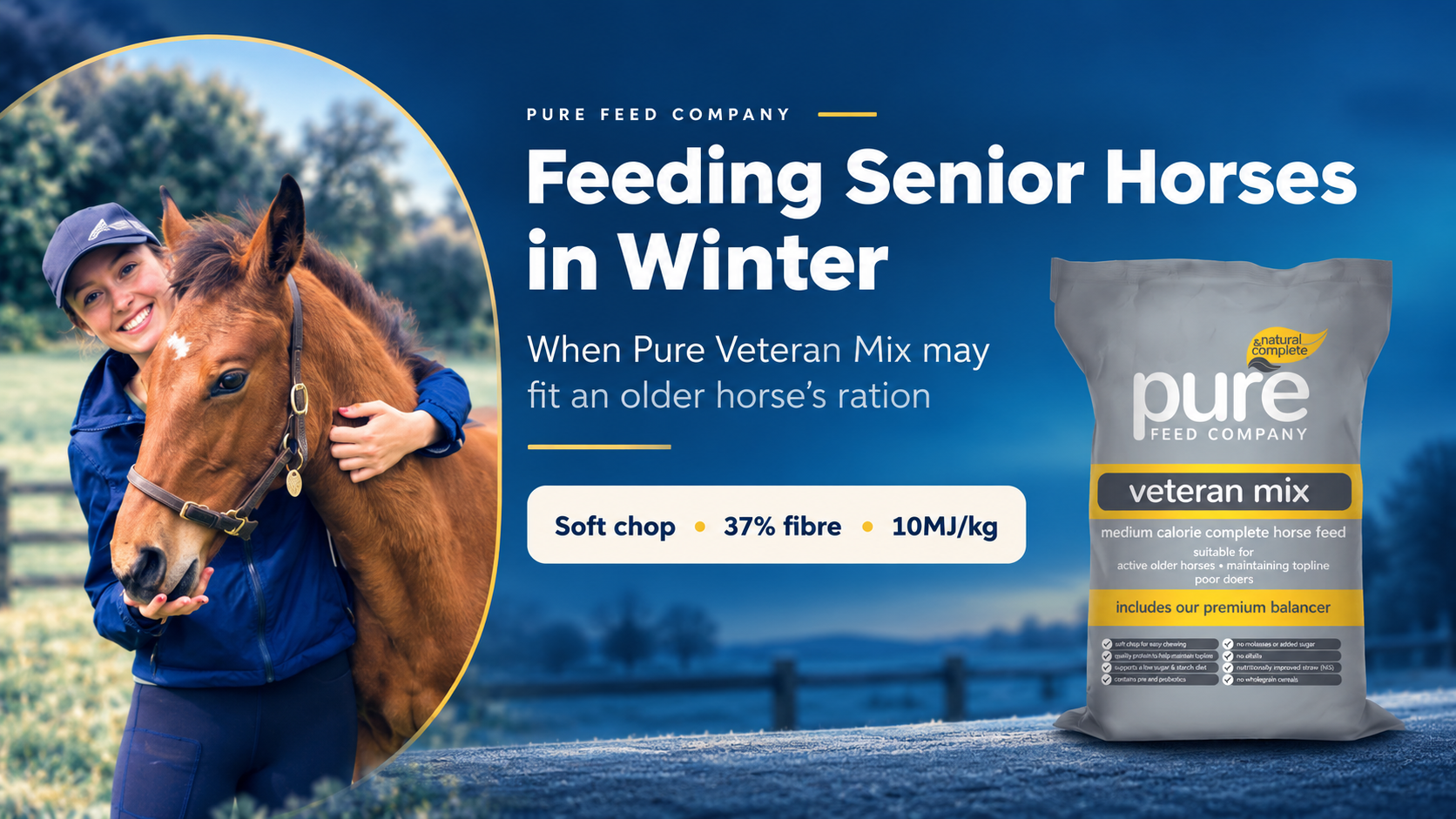 Feeding Senior Horses in Winter: A Guide to Pure Veteran Mix