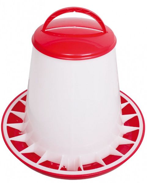 Stockshop Economy Red & White Chicken Feeder 6kg - product image 1