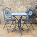 Ascalon Spiral Mosaic 3 Piece Garden Bistro Set – Dark Blue