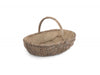 Large Shallow Willow Garden Trug – Antique Wash & Hessian – view 2