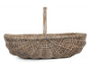 Large Shallow Willow Garden Trug – Antique Wash & Hessian – view 3