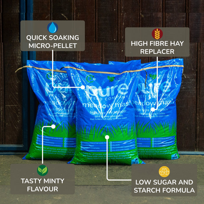 Pure Meadow Mash benefits including quick soaking and high fibre