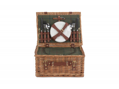 Green Tweed Classic 4 Person Picnic Hamper with Blanket – view 2