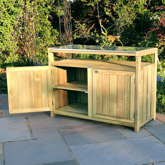 Zest Terraza Wooden Outdoor Kitchen Double Unit