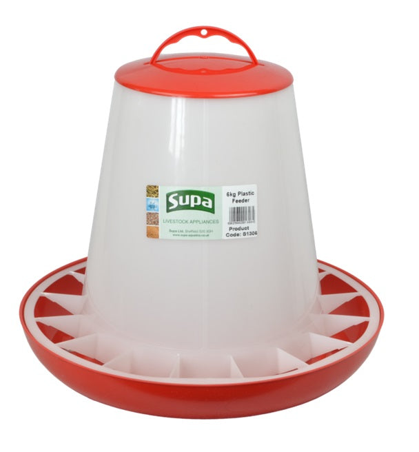 Supa Red & White Poultry Feeder 6kg x3
