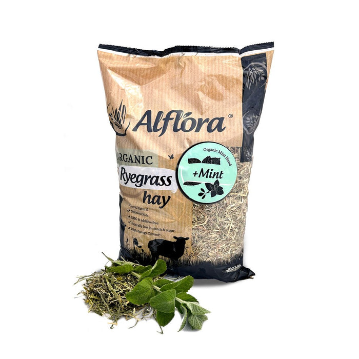 Alflora Organic Ryegrass Hay Mint 1kg
