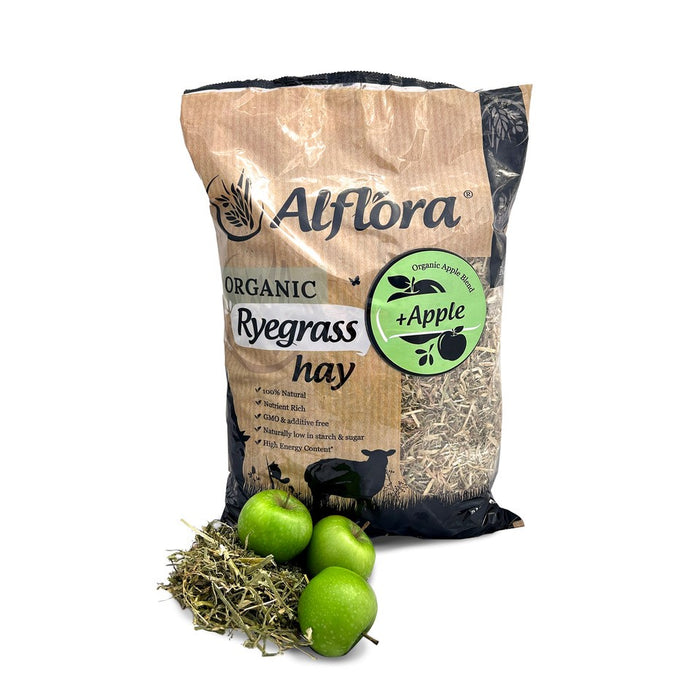 Alflora Organic Ryegrass Hay Apple 1kg
