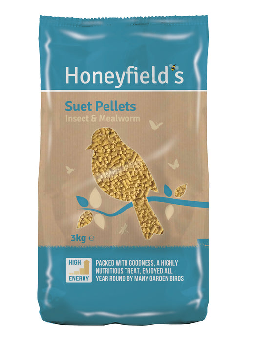 Honeyfield Suet MealWorm Insect Pellets - Various Pack Sizes