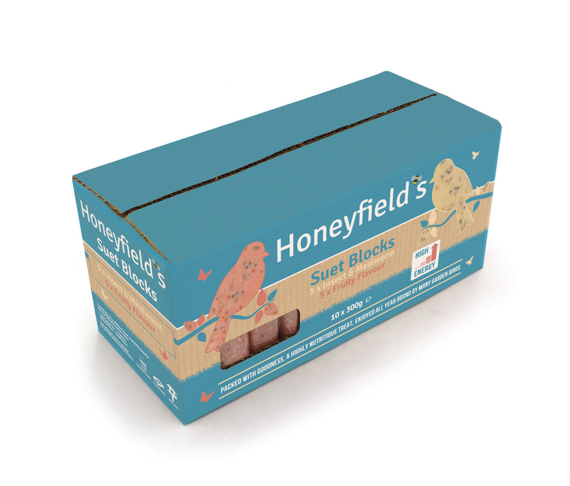 Honeyfield Suet Mixed Block - 10x 300g