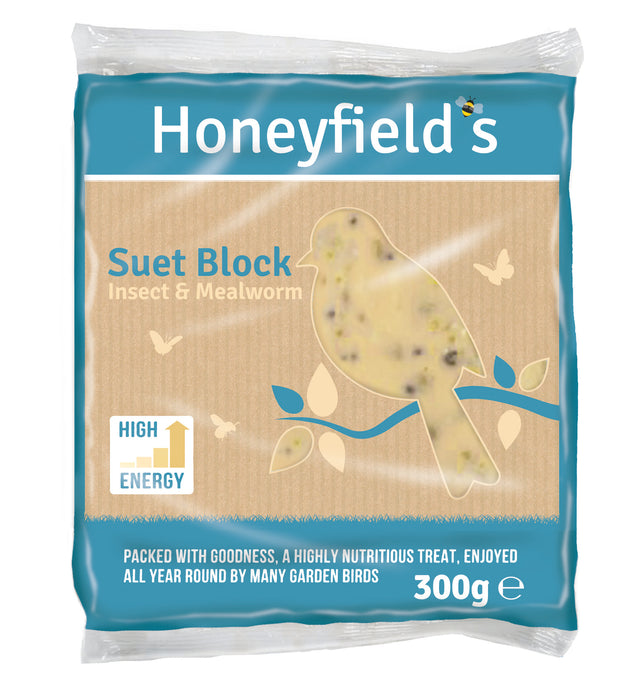 Honeyfield Suet MealWorm Insect Blocks - 10x 300g