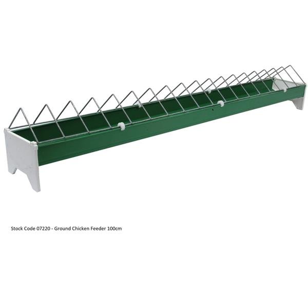 Green Ground Poultry Feeder 100cm – product image 1