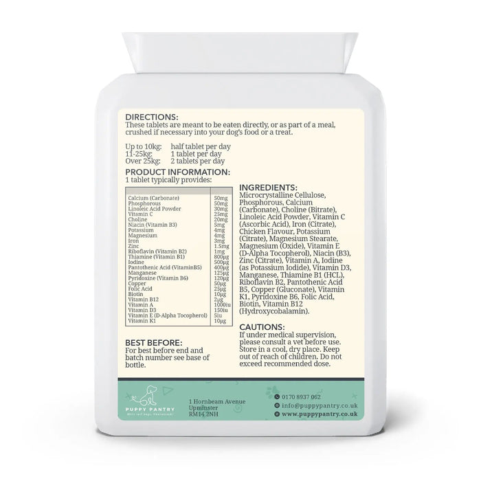 Multivitamin Chews – Chicken (120 Pack)
Supports immunity, skin & coat health, digestion & energy