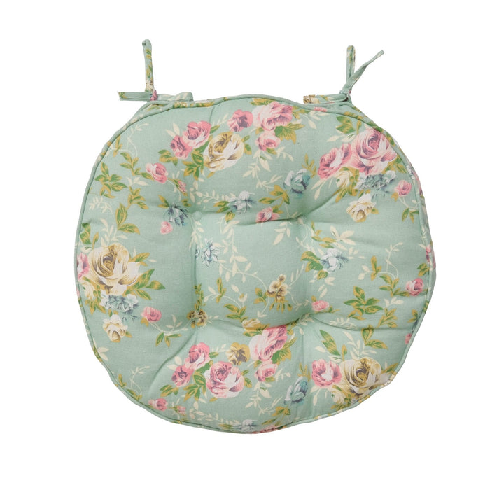Vintage Rose cushion option for Ascalon Azura Mosaic 3 Piece Garden Bistro Set – Light Blue