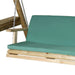 2 SEATER SWING SEAT PAD with Back - GREEN - To fit Miami 2 seater, Santorni Swing, Burghley Arbour & Tenby Arbour - Chestnut Mill