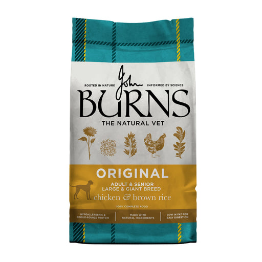 Burns Original Chicken & Brown Rice dry dog food for adult and senior large and giant breeds, 12kg