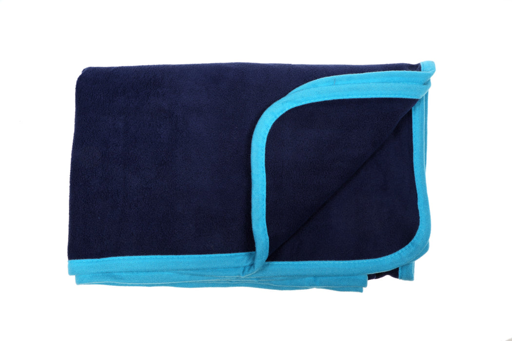 Doodlebone Dog Fleecy Blanket - Navy & Aqua