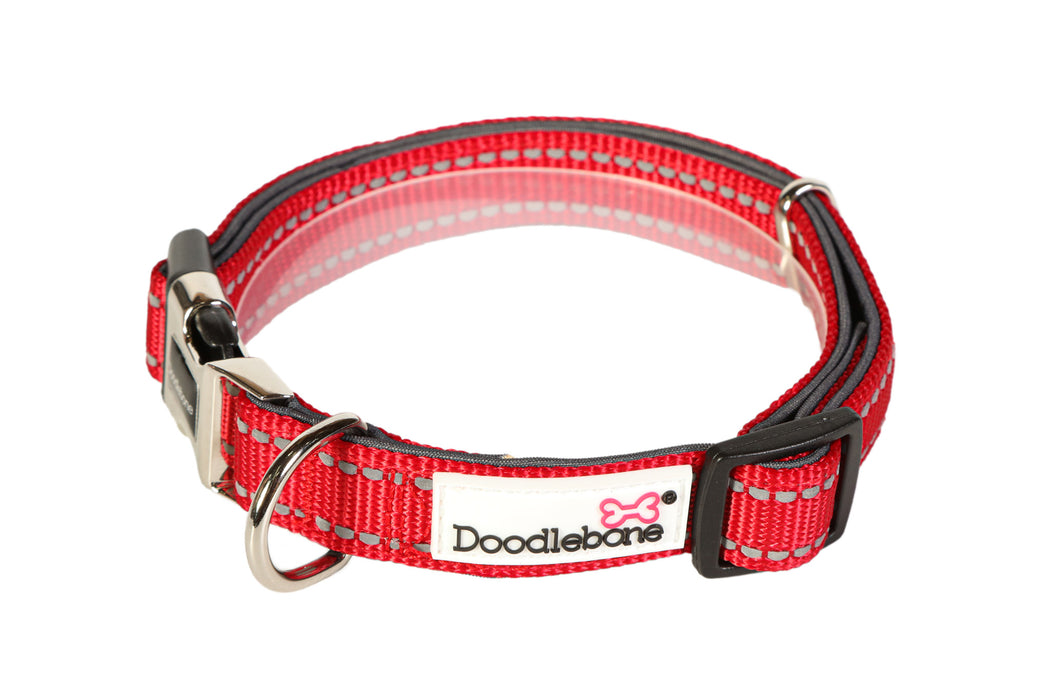 Doodlebone Padded Dog Collar  - Various Colours & Sizes