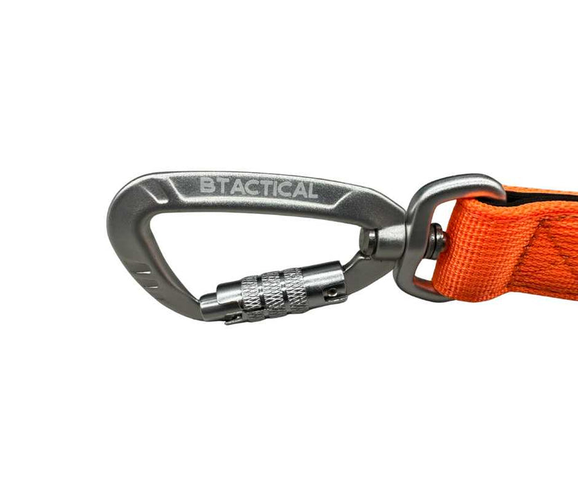 Nylon BTactical™ Carabiner Clip Lead | Citrus Orange