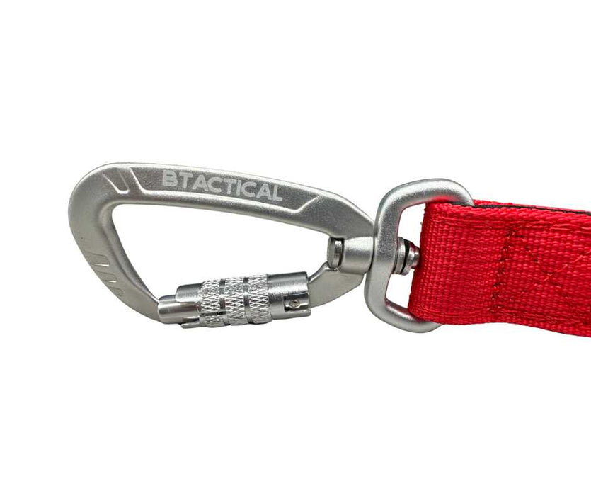 Nylon BTactical™ Carabiner Clip Lead | Citrus Red
