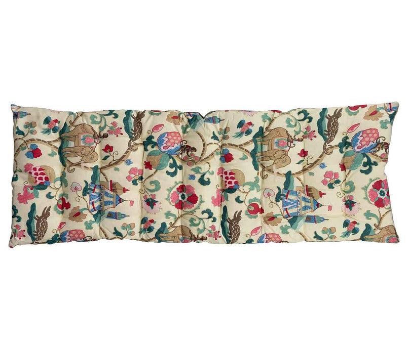 Monkey & Elephant cushion option for Ascalon Aquitaine Peacock Metal Garden Bench – Sage Green