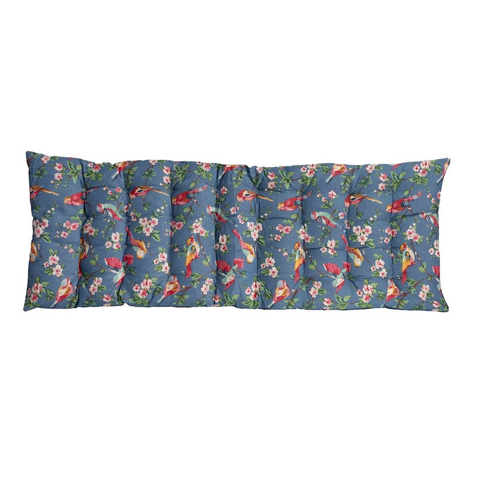 Songbirds cushion option for Ascalon Floral Mosaic Metal Garden Bench – Cream