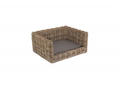 Small Luxury Rattan Dog Sofa Bed with Cushion
