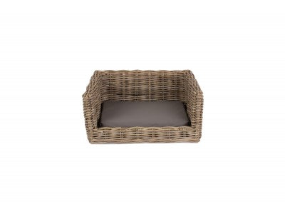 Small Luxury Rattan Dog Sofa Bed with Cushion – view 2