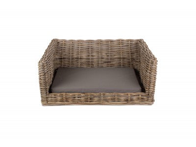 Medium Luxury Rattan Dog Sofa Bed with Cushion – view 2