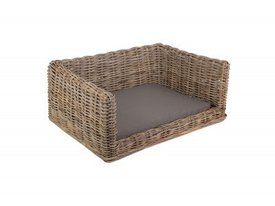 Medium Luxury Rattan Dog Sofa Bed with Cushion