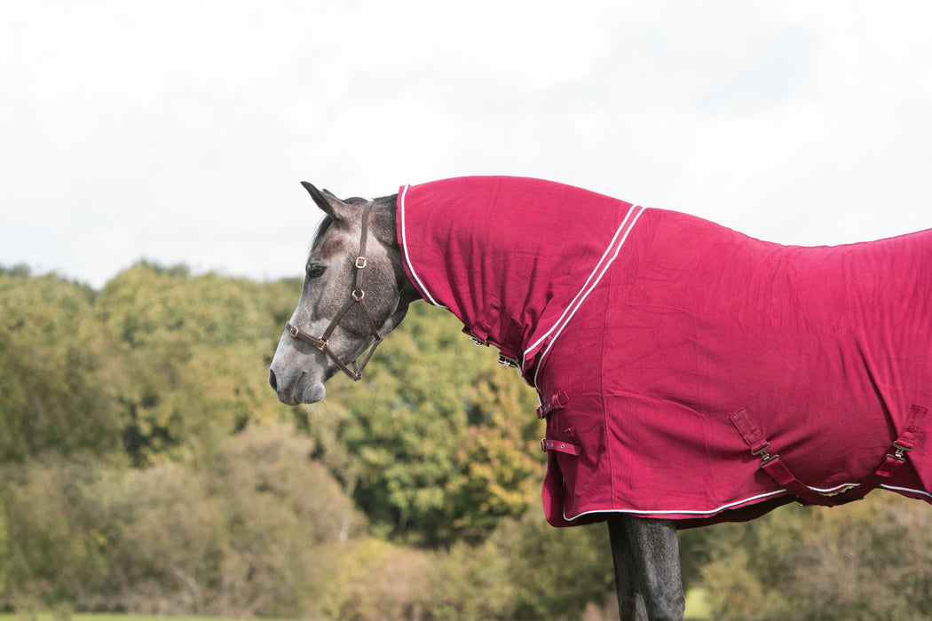 Swish Fixed-Neck Fleece Rug – Burgundy