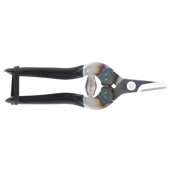 ARS Fruit-Picking Shears – Curved Round-Tip Blades, Black, 160mm (310-BK)
