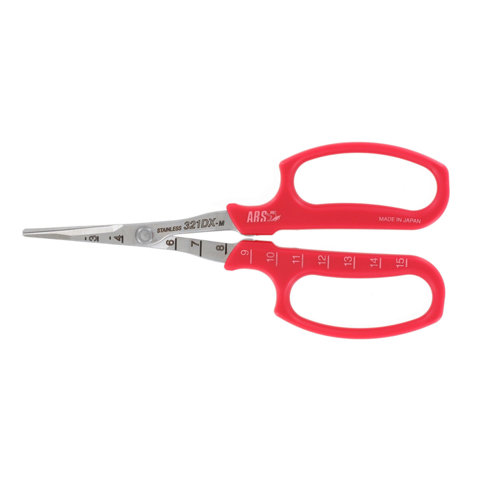ARS Grape-Picking Scissors – Stainless-Steel Angled Pointed Blades (321DX-M)