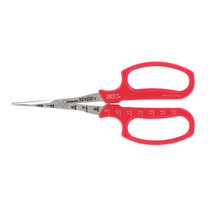 ARS Grape-Picking Scissors – Stainless-Steel Straight Pointed Blades (321DX-T)