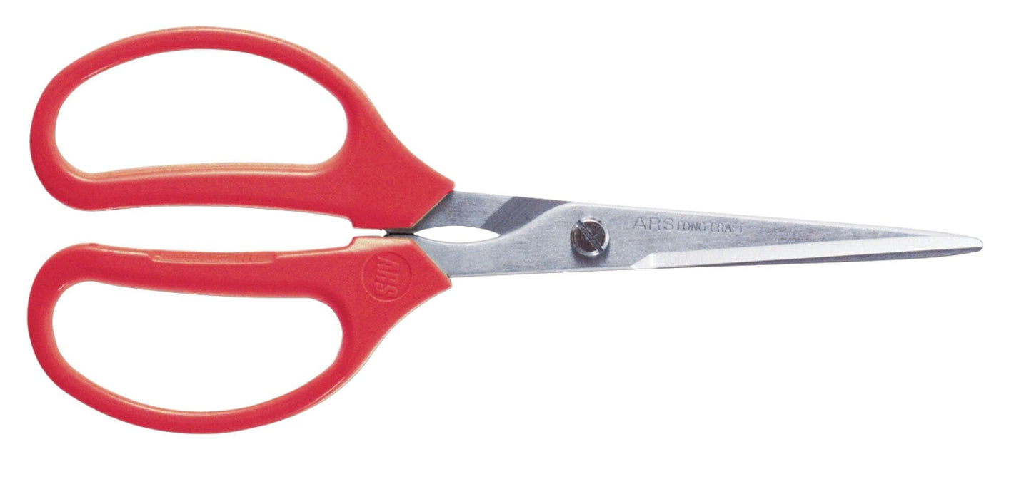 ARS Handycraft Scissors – Long Straight Blade, Red, 190mm (340H-T)