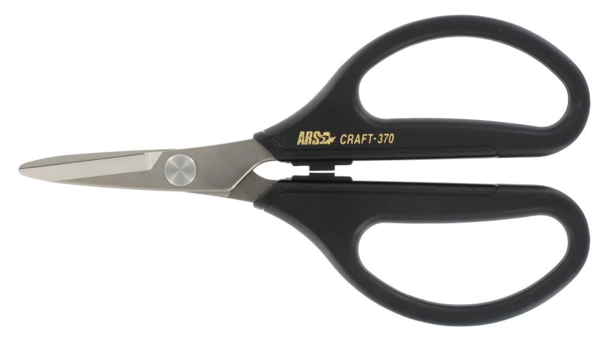 ARS Handycraft Scissors – Straight Blade, Black, 160mm (370)