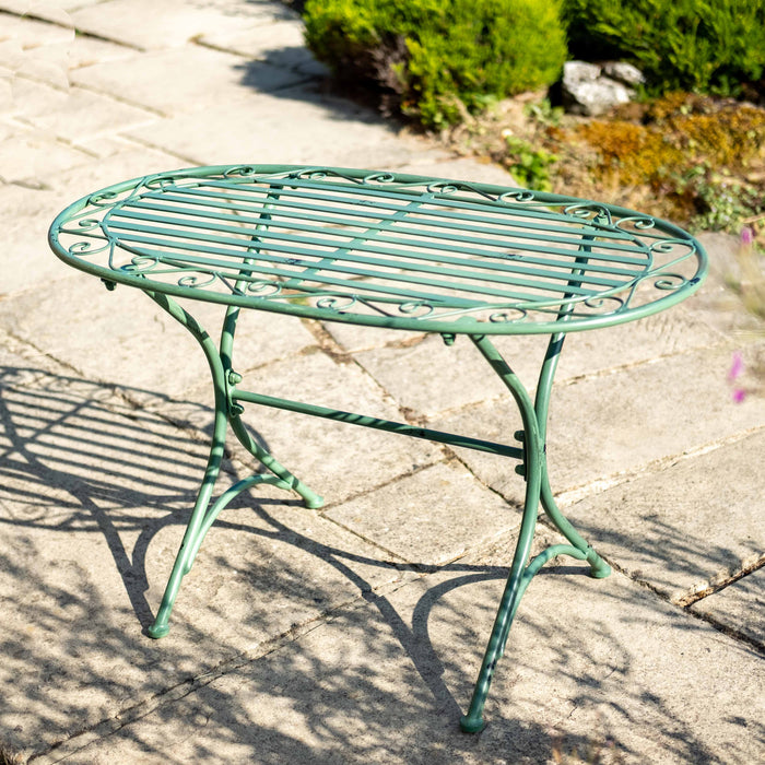 Ascalon Heritage Metal Garden Coffee Table – Antique Green
