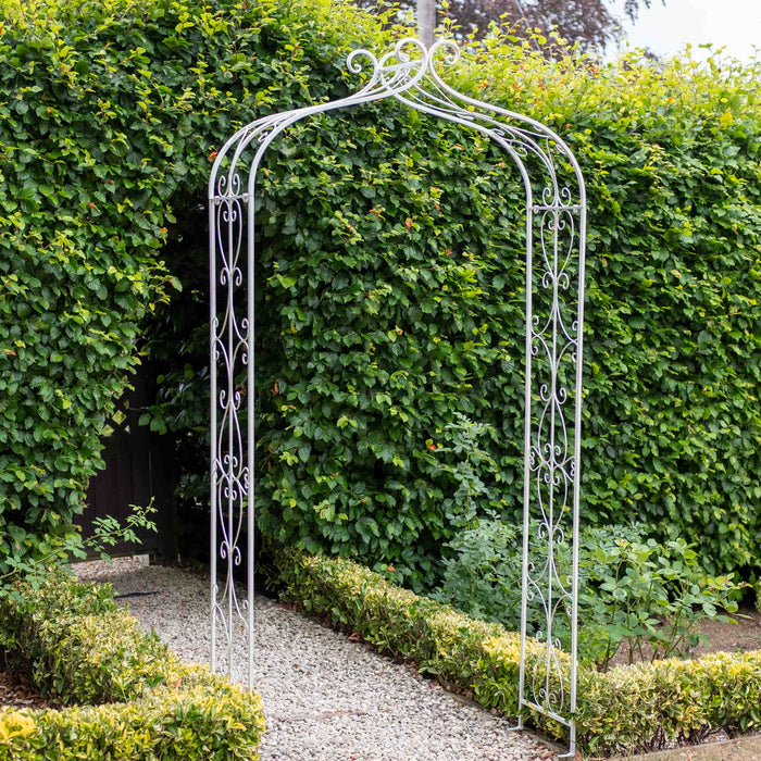 Ascalon Fairford Metal Garden Arch – Cream