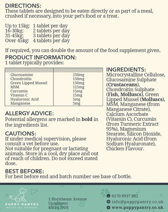 Joint Support Tablets – 300 Pack
Advanced formula for mobility, flexibility & comfort