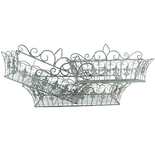 Ascalon Siècle Metal Window Box Planters – Set of 3
