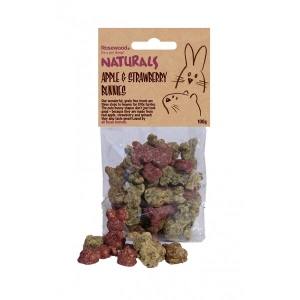 Naturals Apple & Strawberry Bunnies 9x 100g