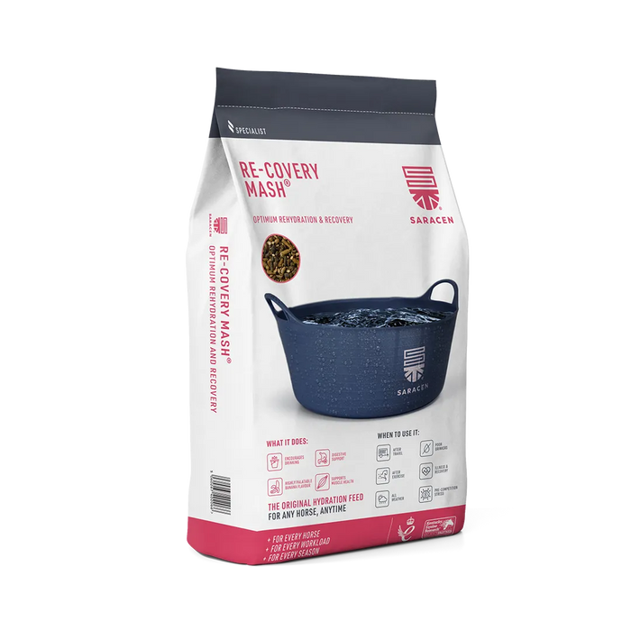Saracen Re-Covery Mash – Hydration Mash for Fluid Intake, Gut Health & Recovery – 20kg – current pack image
