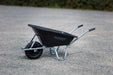 Carrimore Muckmaster 160L black wheelbarrow; pneumatic wheel shown