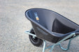 Carrimore Muckmaster 160L black wheelbarrow; pneumatic wheel shown