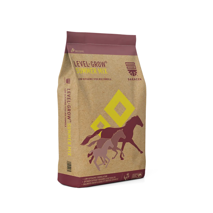 Saracen Level-Grow Mix Summer Formula 20kg – Youngstock & Broodmare Feed – current pack image