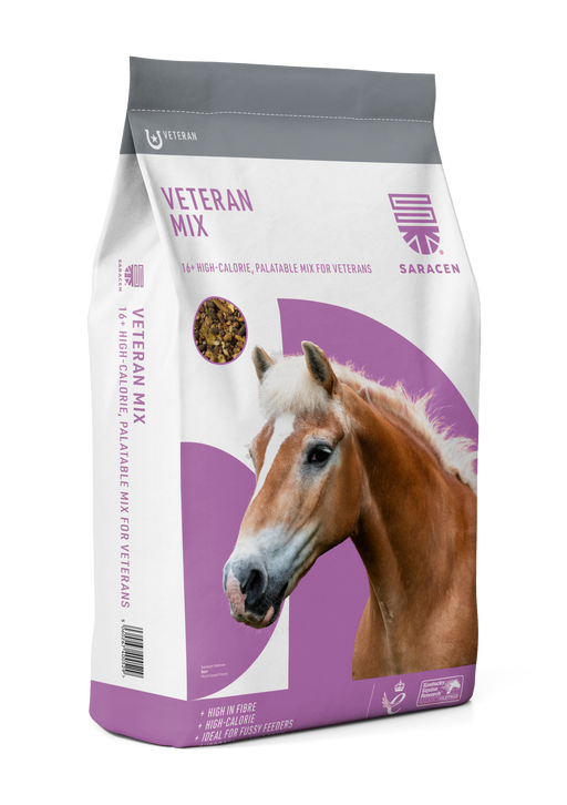 Saracen Veteran Mix – Senior Horse Feed for Condition, Appetite & Digestion – 20kg – current pack image