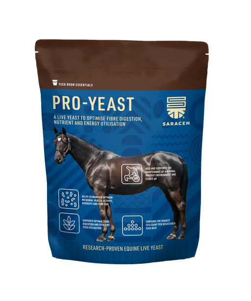 Saracen Pro-Yeast – Live Yeast Supplement for Hindgut Health & Fibre Digestion – 1kg – current pack image
