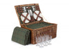 Green Tweed Classic 6 Person Picnic Hamper with Blanket