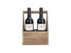 Oak Effect Wooden 4 Bottle Carrier – product view 2