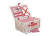 Red & White Gingham 2 Person Fitted Picnic Hamper